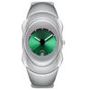 Men's Minimalist Futuristic Watch Irregular Oval Dial Date Quartz Wristwatch Unique Design Casual Business Waterproof Men Watch