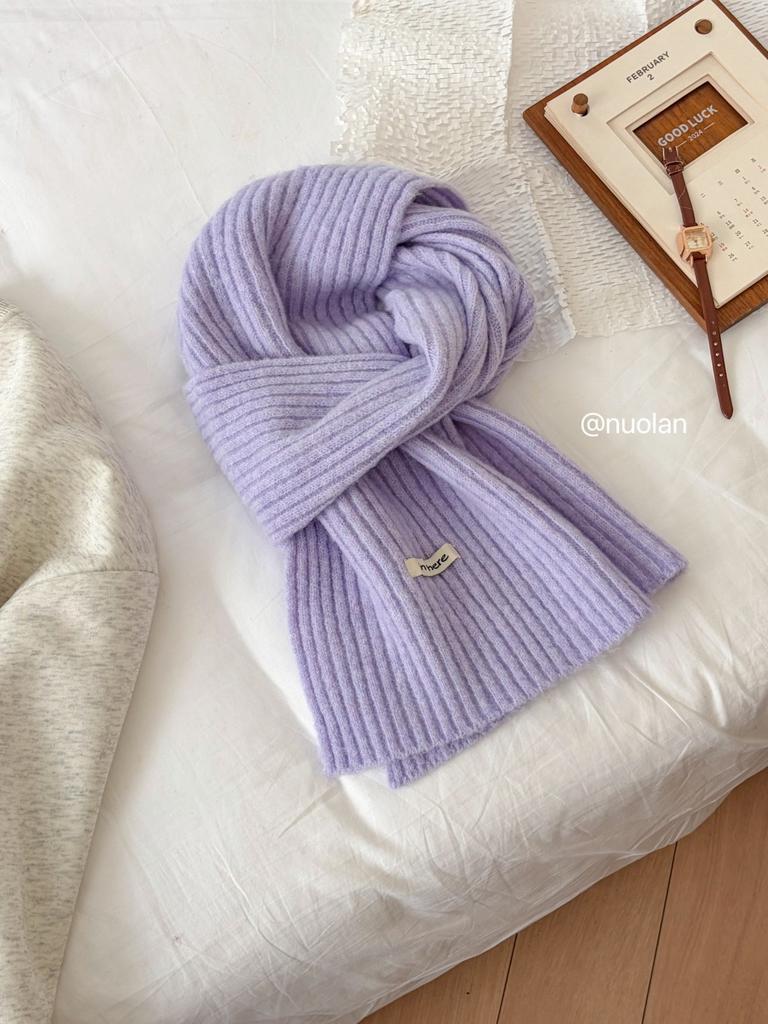 Korean atmosphere wool blended scarf women's autumn and winter versatile soft waxy warm couple scarf