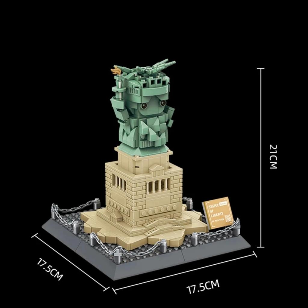 World Famous Creative Mini Statue of Liberty America Building Blocks Architecture Construction Bricks Toys Birthday Christmas Gifts for Kids Friends
