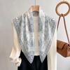111% Mulberry Silk Cashew Flower Square Scarf Silk Scarf Women's Spring and Summer Versatile Shawl Scarf Light Luxury Printed Silk Scarf