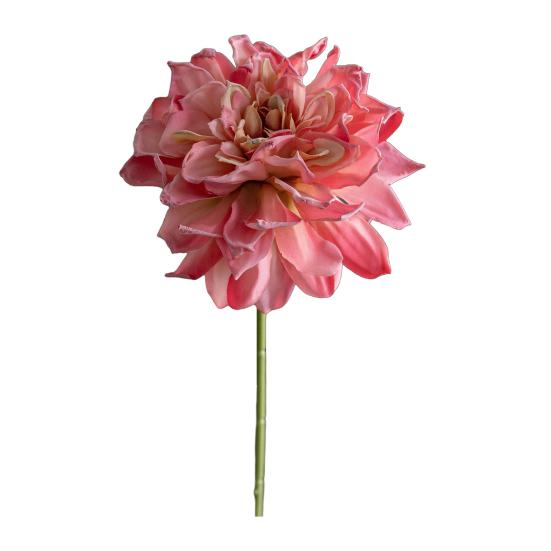 6 Stück Künstliche Dahlienblumen 11" Falsches Seiden-Dahlien-Bouquet mit Stiel für Hochzeitsbouquets Zuhause Büro Tischmittelstück Blumengestecke