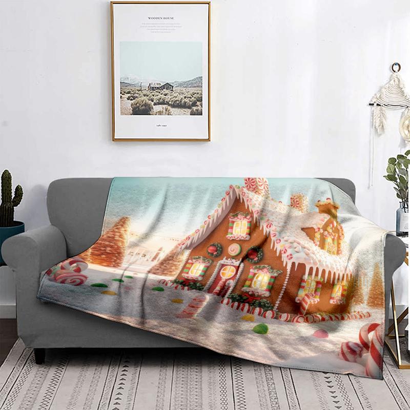 Home Decoration Plush Throw Sofa Blanket Bedspread Bed Fluffy Soft Blankets Decor Plaid Modern Halloween Merry Christmas Winter