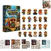 Highland Cow Theme Favors 3D Advent Calendar 2026, Christmas Countdown with Cute Holiday Home Decorations Farm Cattle Mini Figurines for Hanging