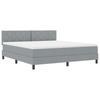Boxspring Bed with Headboard Light Gray 180 x 200 cm Fabric