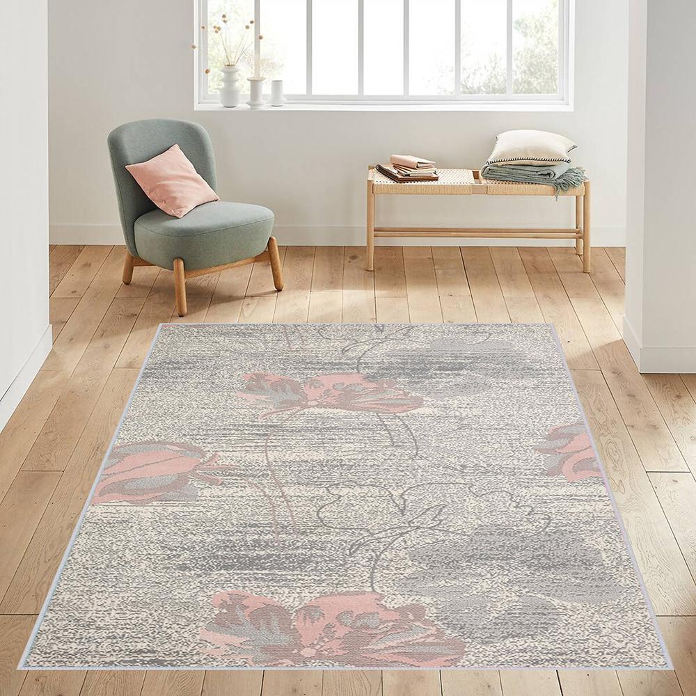 

Rovigo Home Моющийся ковер с набивным рисунком RVG1418 80 x 150 розовый