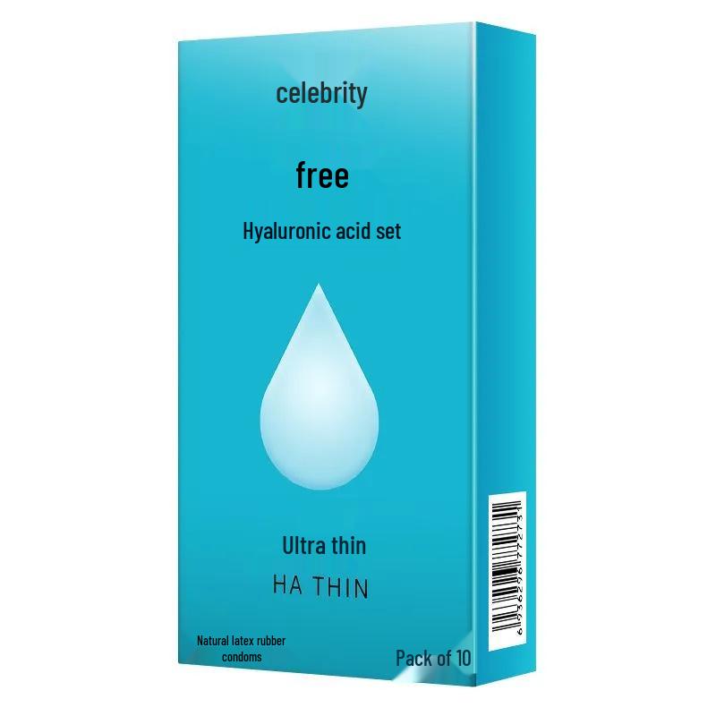 Celebrity Premium Hyaluronic Acid Ultra-Thin Dotted Ribbed Condoms