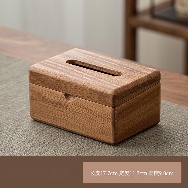 Wood Tissue Box Office Design Paper Towel Table Cute Hotel Paper Box Walnut Tissue Boxes Home Decor Dressing Rooms Tissue Storage Box Ornaments