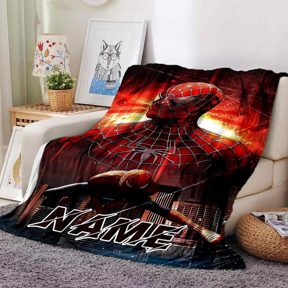 Custom Name Spider-Man Mask blanket for Couch & Bed, Plush Cozy Fuzzy Blanket Super Soft & Warm Blankets for Fall and Winter. 090818