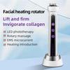RF EMS Facial Massage Roller - Microcurrent Skin Tightening, Face Lifting, LED Red Light Beauty Device