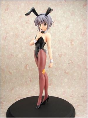 Die Melancholie der Haruhi Suzumiya Nagato Yuki Bunny Girl Schwarzes Kaninchen Neu lackierte Farbskala PVC Fertige Version. Ver. (1/6 Vormontierte Figur)