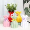 1pc Random Color Bow, Living Room Flower Arrangement Container Accessories, Plastic Vase, Tabletop Flower Pot