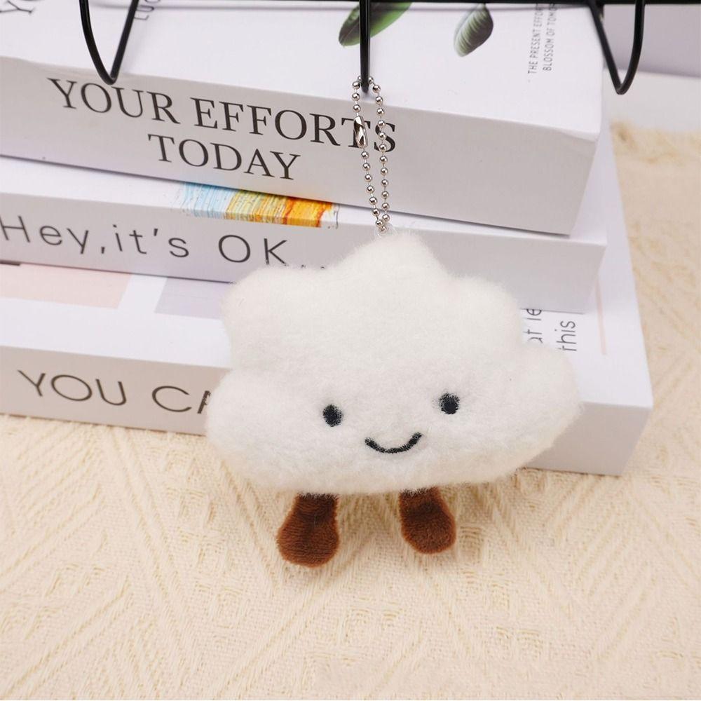 Cute Cartoon Cloud Keychain Stuffed Toys Couple Pendant Couple Key Chain Student Backpack Key Ring Jewelry Accessories Gifts