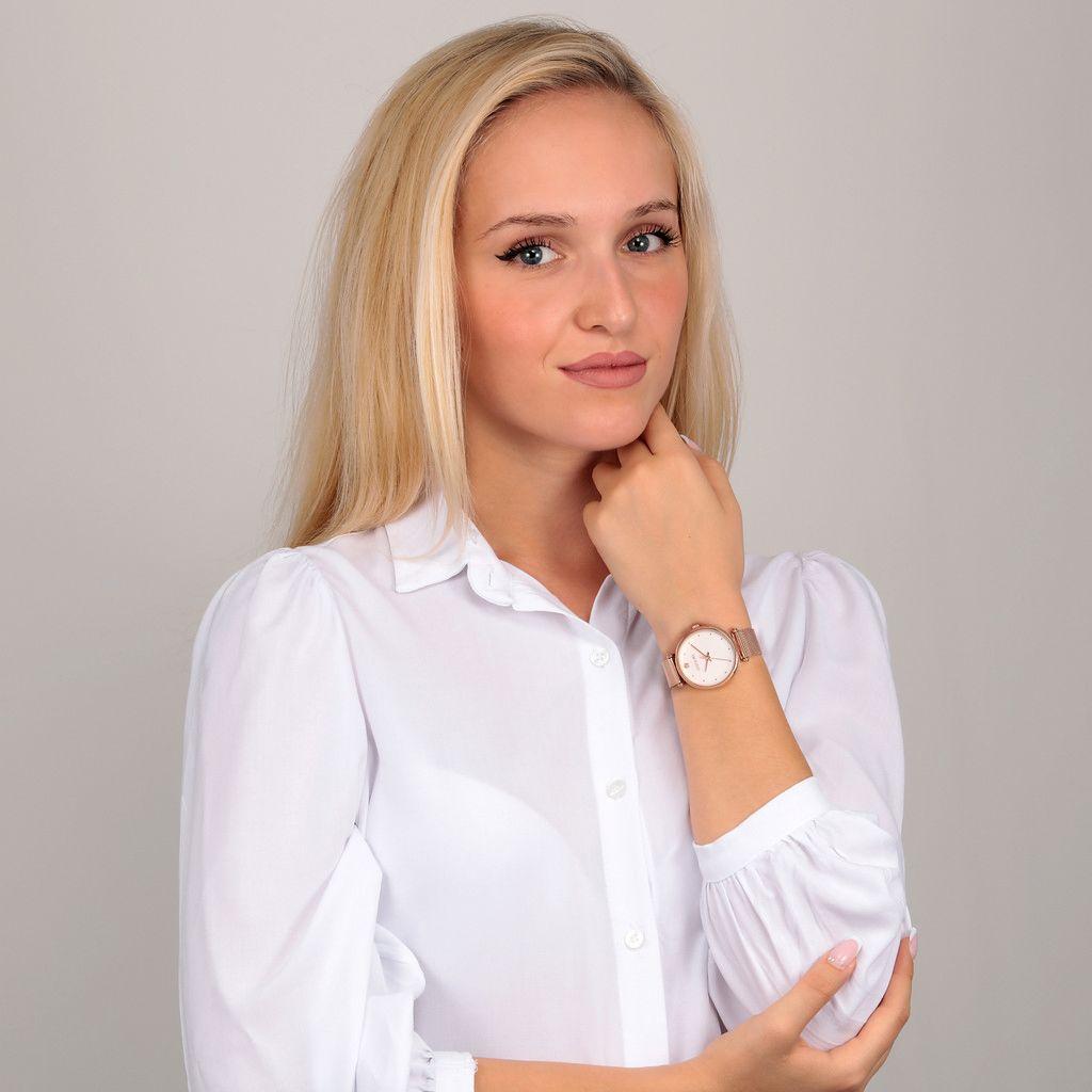 Oui & Me Etoile Roségold Edelstahl Weißes Zifferblatt Quarz ME010297 Damenuhr