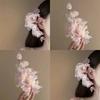 Pure Pink Super Immortal Daily Silk Yarn Flower Hairpin Fashion Side Clip Hair Disc Court Hanfu Accessories