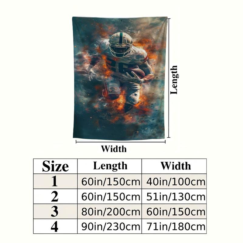 Football Wall Tapestry Aesthetic Wall Hanging Printed Fabric Blanket Decorative Tapestries for Bedroom Living Room Home Decor
