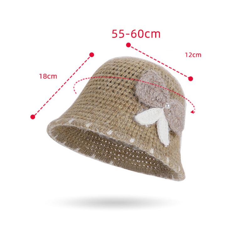 Autumn Winter Women Warm Fisherman Hat Ear Protection Basin Hat Knitted Wool Hat