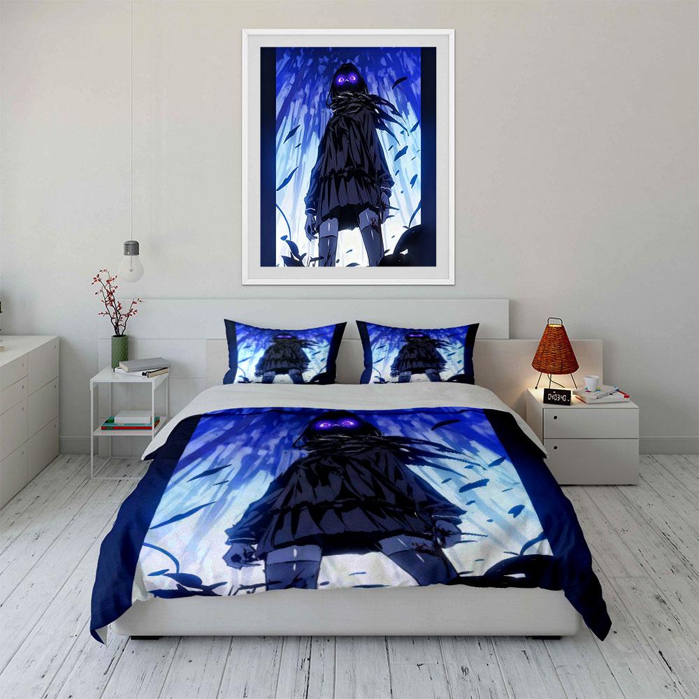 Anime-Inspired Three-Piece Decor Set Soft Comfortable Duvet Cover Bedding Set Included 1*Duvet Cover & 2*Pillowcases, Gift