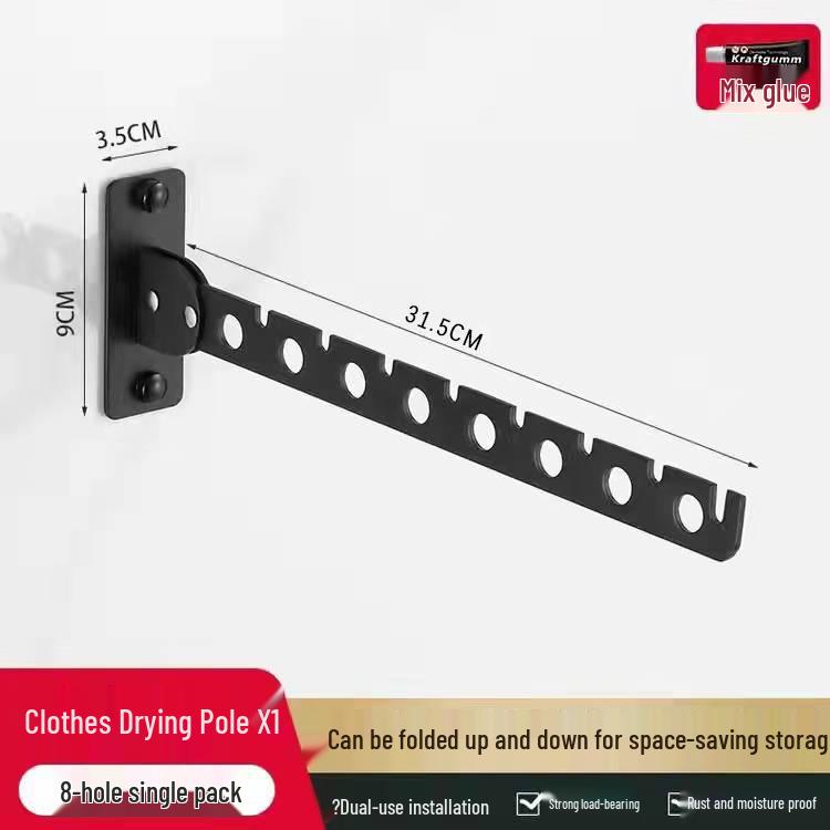 

Настенная сушилка для белья для балкона и улицы, не требующая сверления, складная конструкция из нержавеющей стали 304