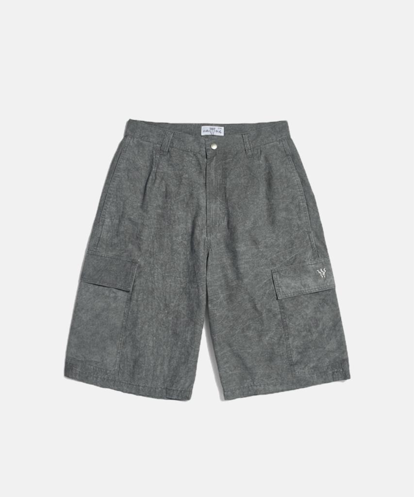 FIDO DIDO Vintage Washing Cargo Bermuda Pants Charcoal