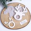 3D Elk Listing Silicone Mold DIY Christmas Tree Hangtag Craft Making Kit Plaster Epoxy Resin Casting Molds Home Xmas Decor