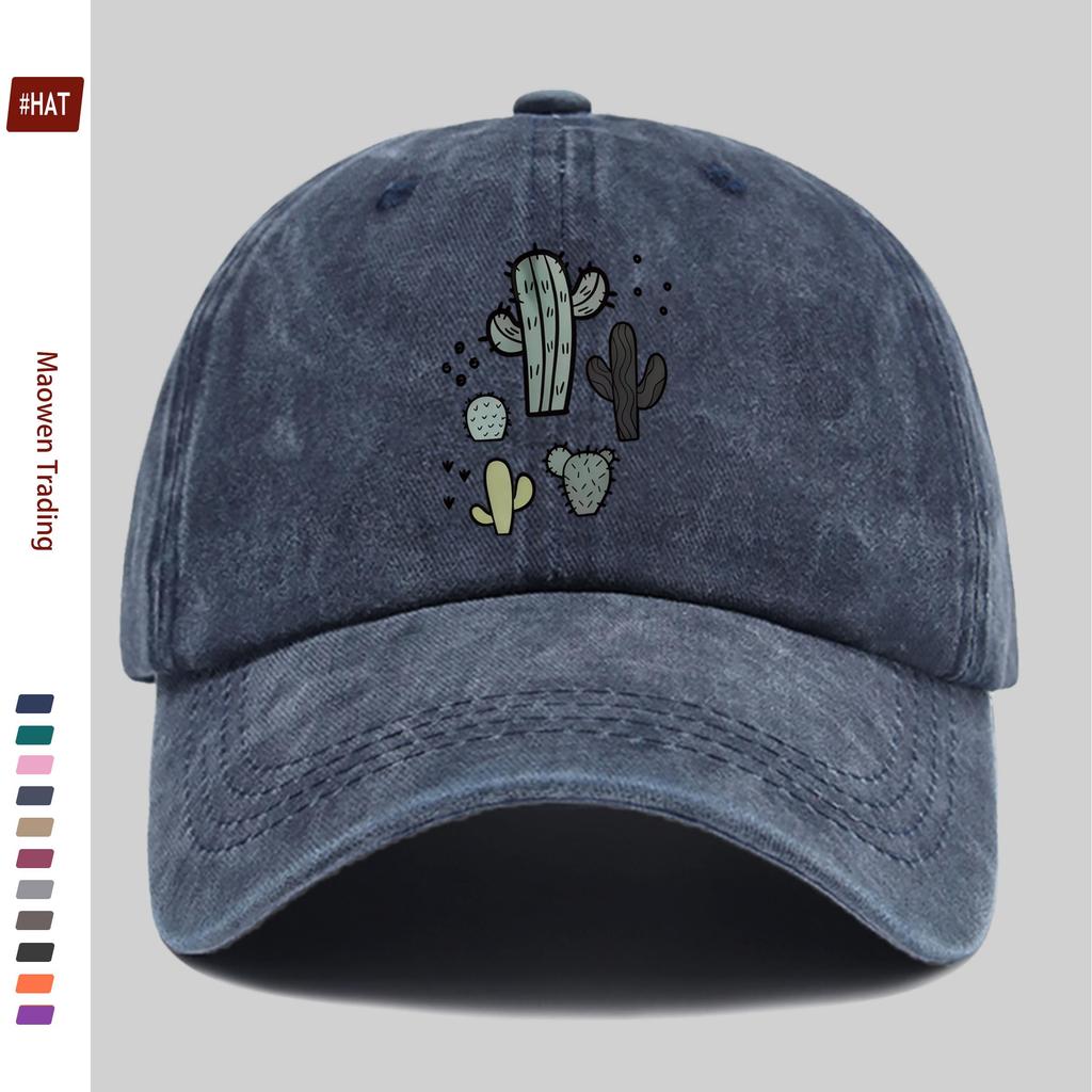 Pc Fashion Cactus Pattern Printed Baseball Cap Travel Casual Design Sun Hat Comfortable Lightweight Trucker Decor Hat Adjust