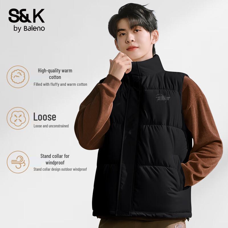 Baleno S&K Series Men's Winter Warm Fleece Stand Collar Vest