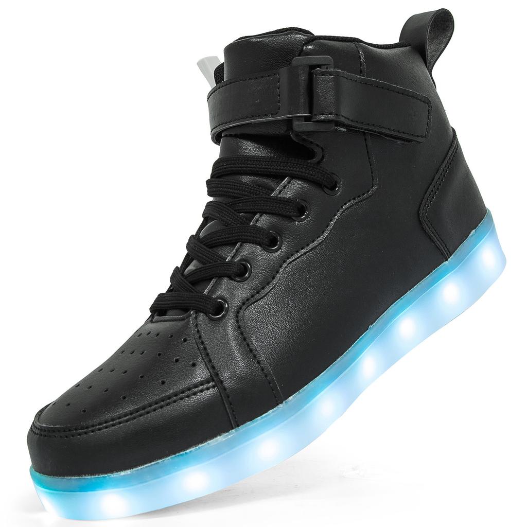 New Spring and Summer Children's Casual Shoes Fashion Mirror Luminous Shoes Rechargeable Light Shoes USB Light Shoes Classmates