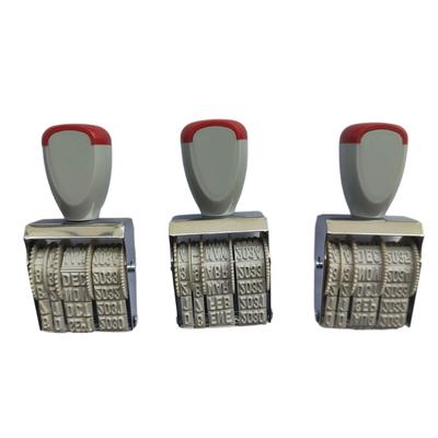 Multifunctional Number Stamp English/Spanish/French Date Stamp  Adjustable Office Stamp Inking Dater Stamp for Office
