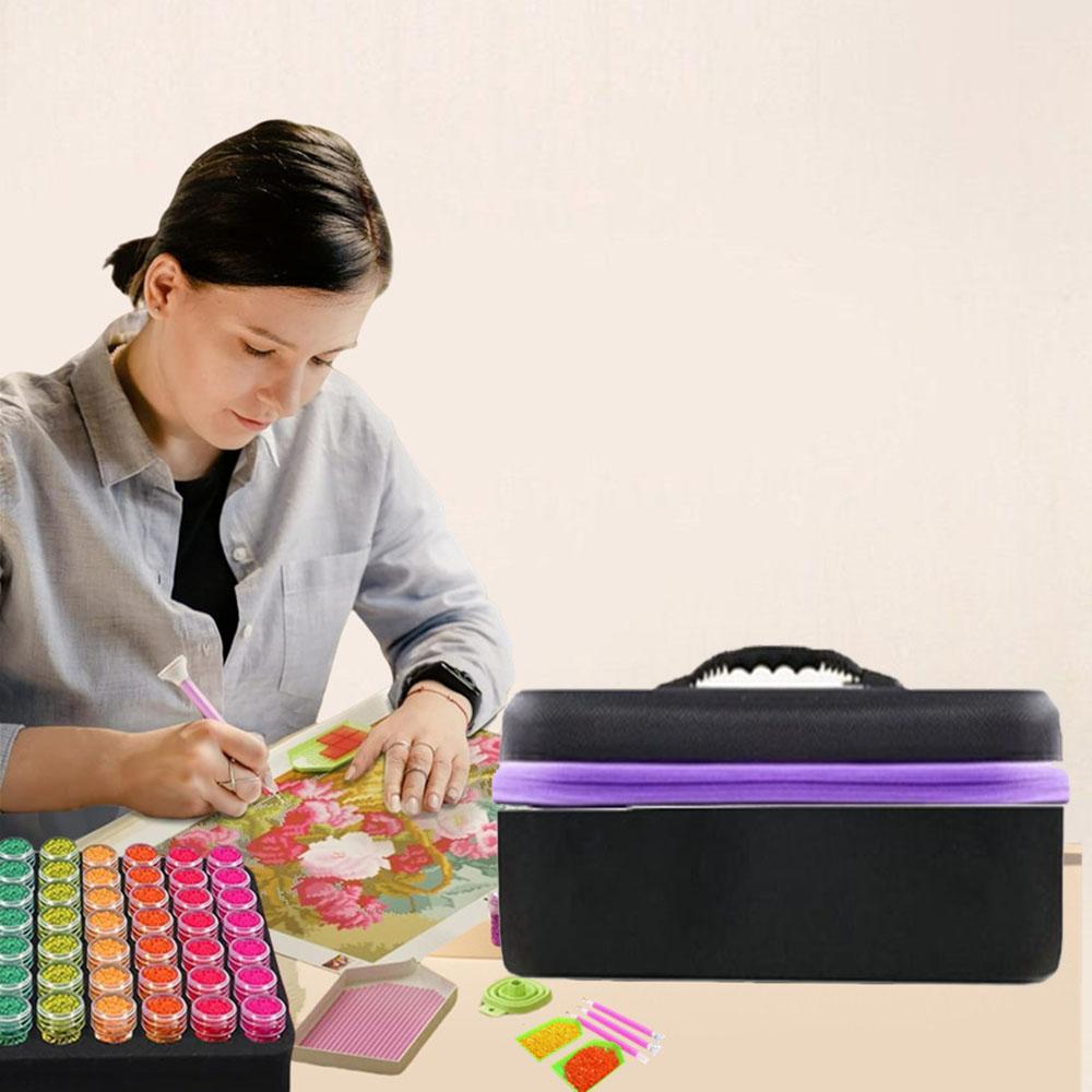Handbag 120 Slot Diamond Painting Storage Box, Bead Storage Container Suitable for Jewellery, Beads, Rings, Charms, Accessories