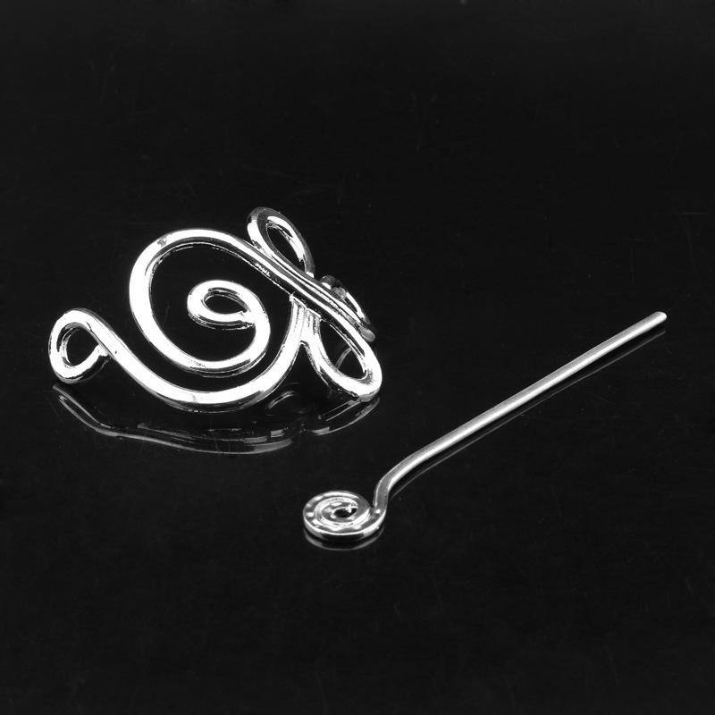 European & American Retro Celtic Knot Hairpin - Metal Crown Updo Clip