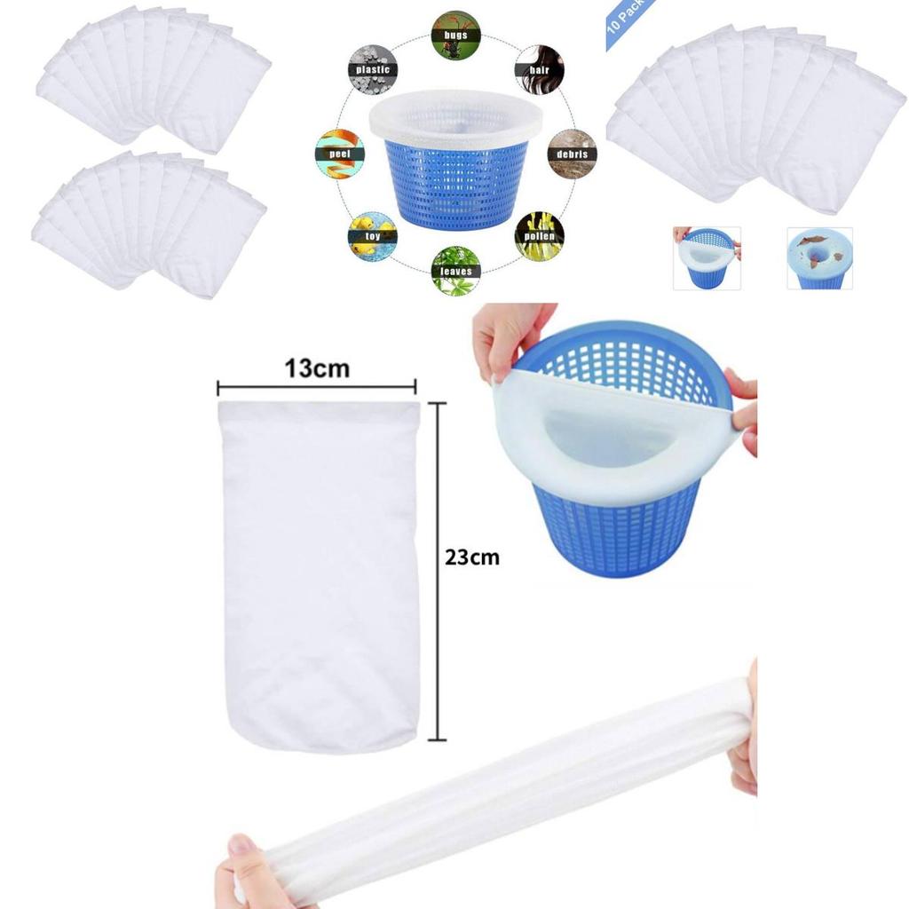 Calze per skimmer per piscina Materiale filtrante Raccolta di polvere e detriti Per la cura della piscina