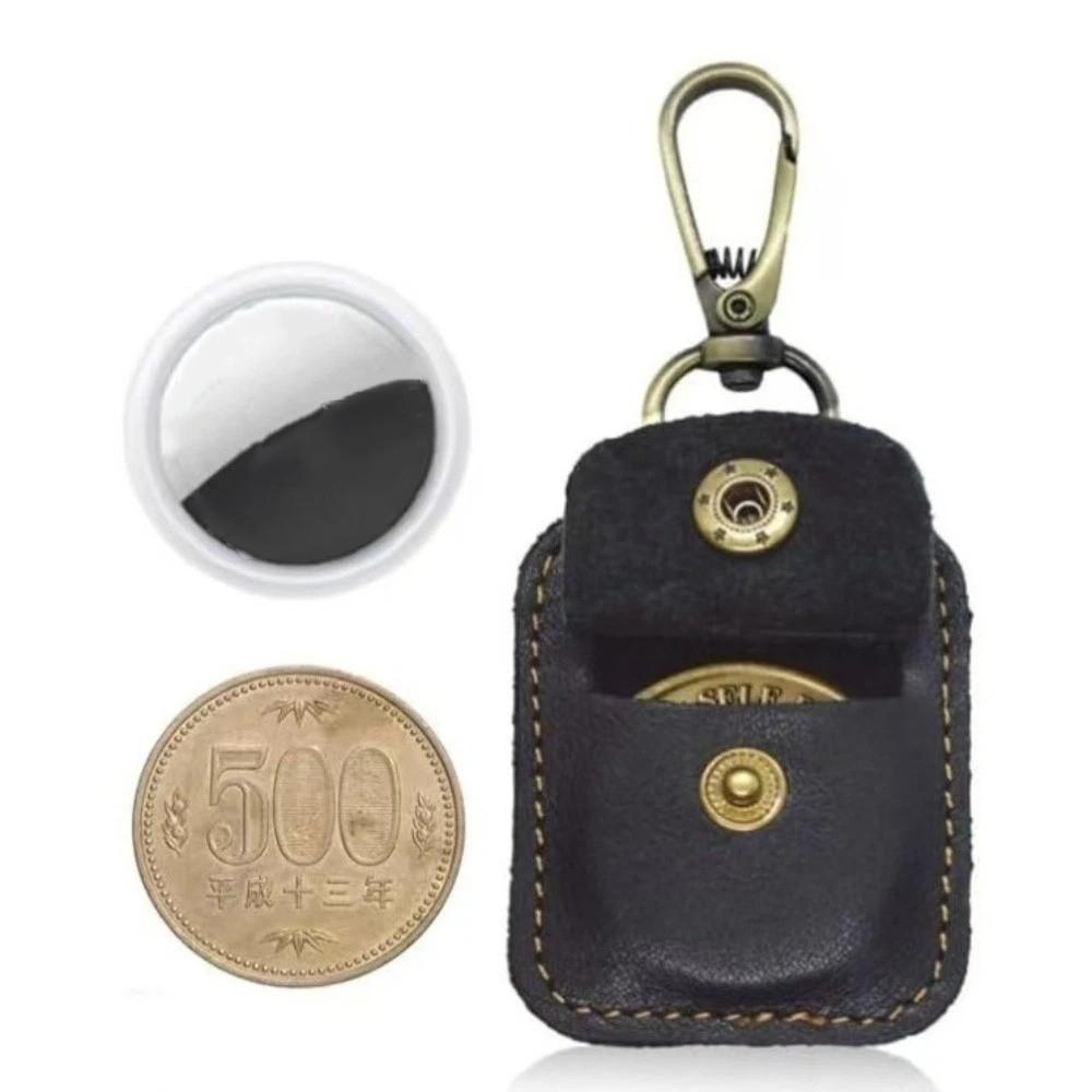 PU Coin Holder Key Ring Portable Mini Wallet Lightweight Leather Ring Jewelry Pouch Storage