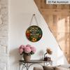2D Flat, 1pc Spanish Prayer Plaque "God Bless This House" - Bilingual English/Spanish Religious Wall Decor with Latin Blessing, Vintage Round Altar