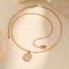 Summer Round Brand Coconut Tree Necklace for Women,Stainless Steel Twisted Bead Chain Necklaces,Beach Jewelry Mother's Day Gift