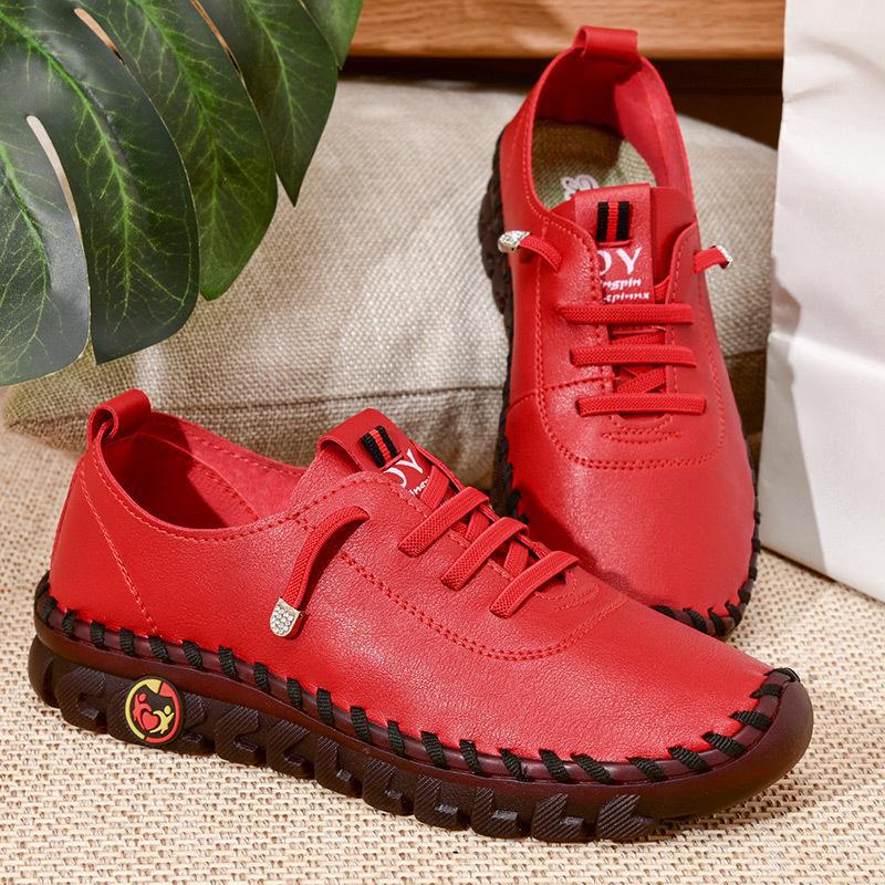 Vielseitige, handgefertigte Freizeitschuhe für Damen mit weicher Sohle – große Größe, verschleißfeste flache Sohle, 2022