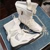 Niche hunting series boxing boots women's new retro medium tube fashion boots genuine leather boots