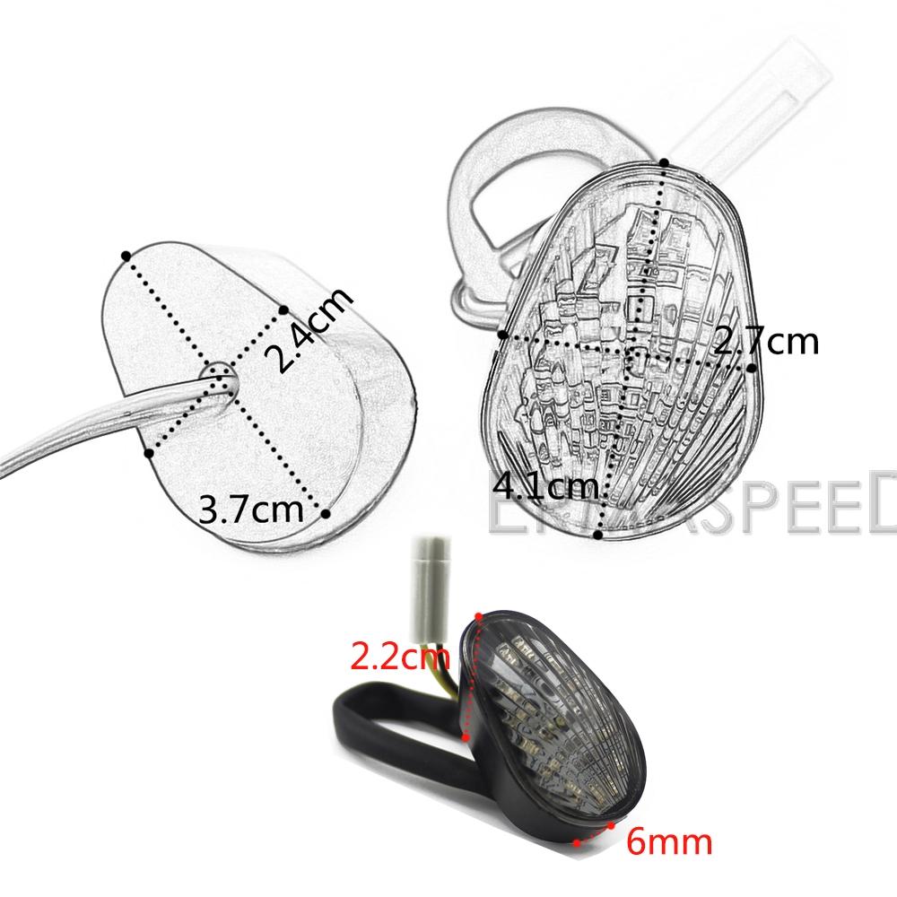 Motorcycle Flush Mount LED Turn Signal Light  Amber Lamp 12V Universal Motorcycle Indicators For YZF R1 R6