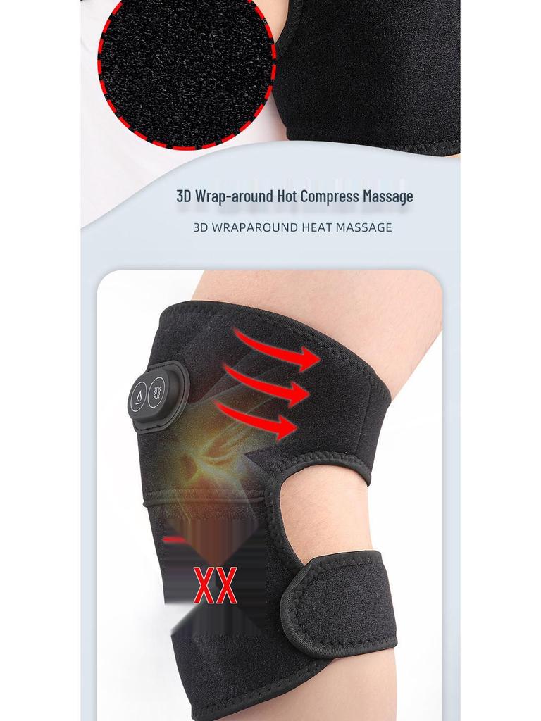 Dual-Use USB Rechargeable Hot Compress and Vibration Massager for Shoulder and Knee