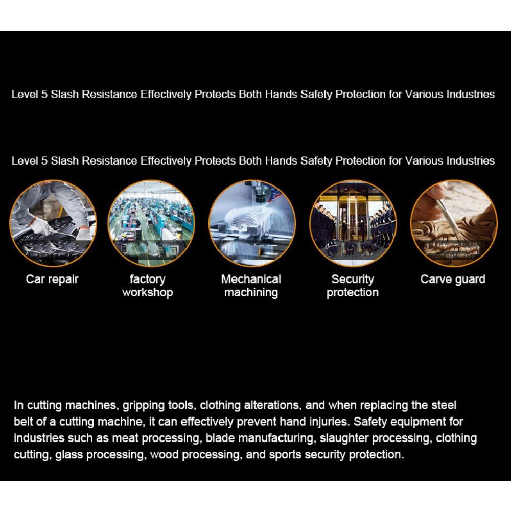 Schnittfeste Handschuhe, beiß- und stichfeste Arbeitsschutzhandschuhe der Stufe 5, HPPE-Industrieschutzhandschuhe gegen Schnitte und Kratzer