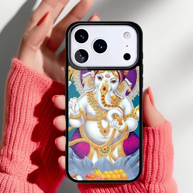 Ganesh Elephant God Phone Case for iPhone 17 16 15 14 13 Pro Max Back Cover for 12 11 Pro Coque