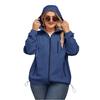 Women's Solid-color Hooded Long-sleeved Windbreaker, Mountaineering Sports Windbreaker, Jacket And Top