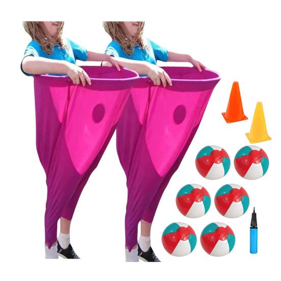 Hra na dvorek Granny Pants Set Obří venkovní hry s míči a kužely Zábavné trávníkové hry pro rodinná setkání, večírky, pikniky