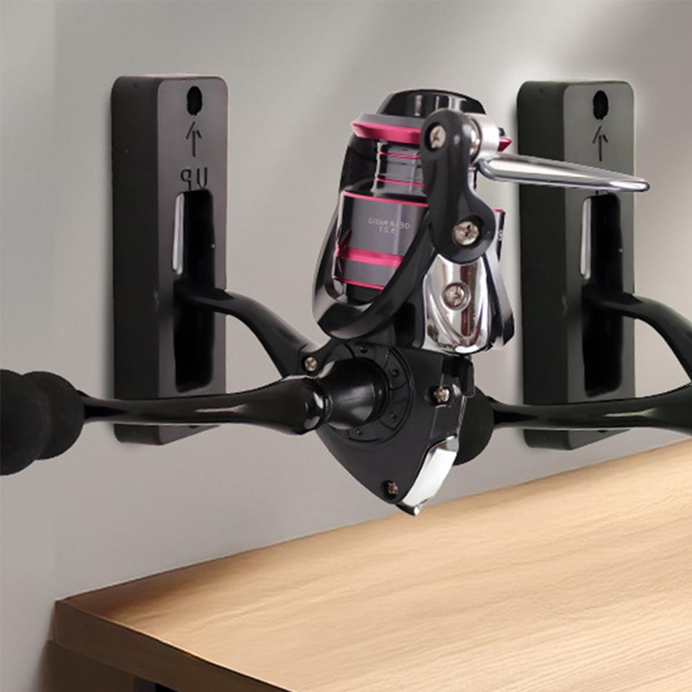 Fishing Reel Holder Storage Rack Wall Mounted Reel Display Stand Fishing Reel Wall Mount Rack for Home Garage Shop