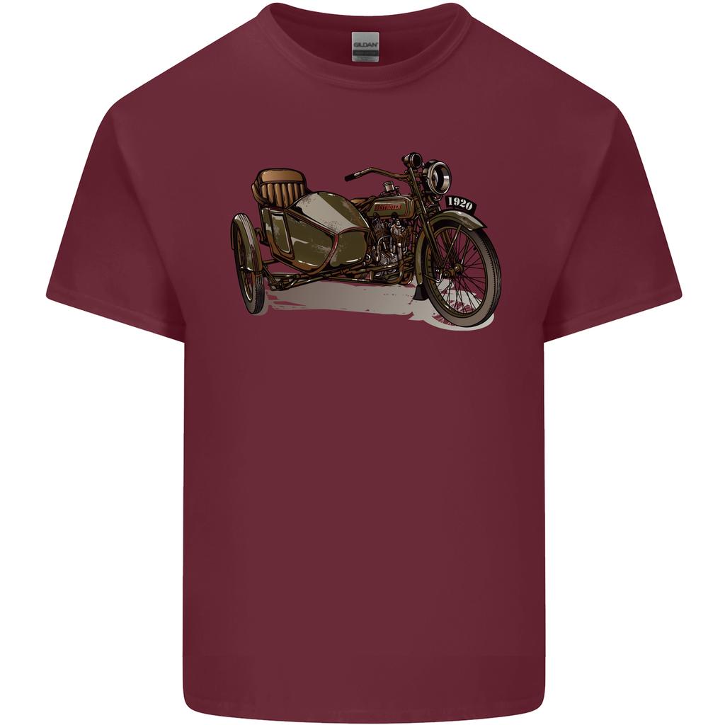 Motorcycle And Sidecar Biker Motorbike Unisexs Light Cotton Tshirt