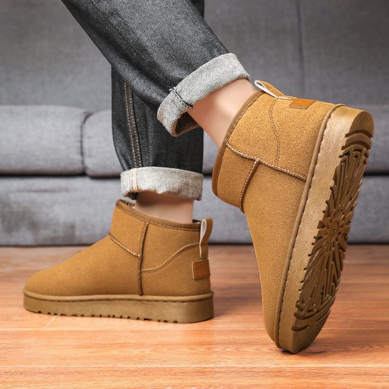 Large Size Platform Cotton Shoes Solid Color Comfortable Soft Warm Snow Boots
