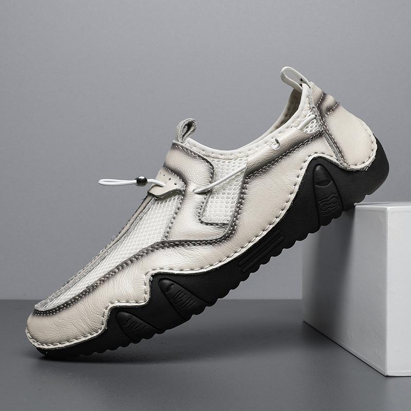 

Мужские мокасины модные повседневные кожаные сетчатые оригинальные мужские кроссовки обувь для работы на открытом воздухе кожаные туфли мужская обувь бесплатная доставка 46