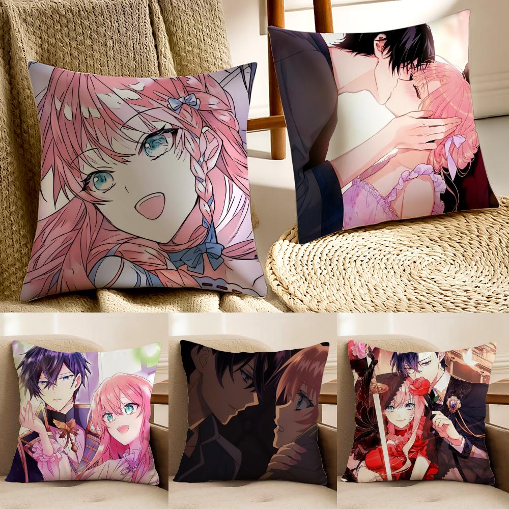 Isekai Romantic Light Novel Comic 7th TTime Loop Cushion Cover Pillowcase Antidustmite living Room Sofa Decor Cushion Room