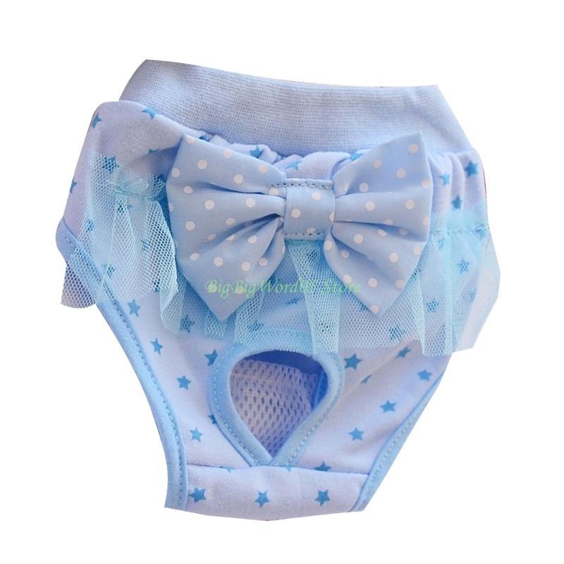 24TE Girl Dog Sanitary Panties Physiological Pants Pet Dog Period Jumpsuits Female Dog Diaper Pantie Washable Shorts for Pups