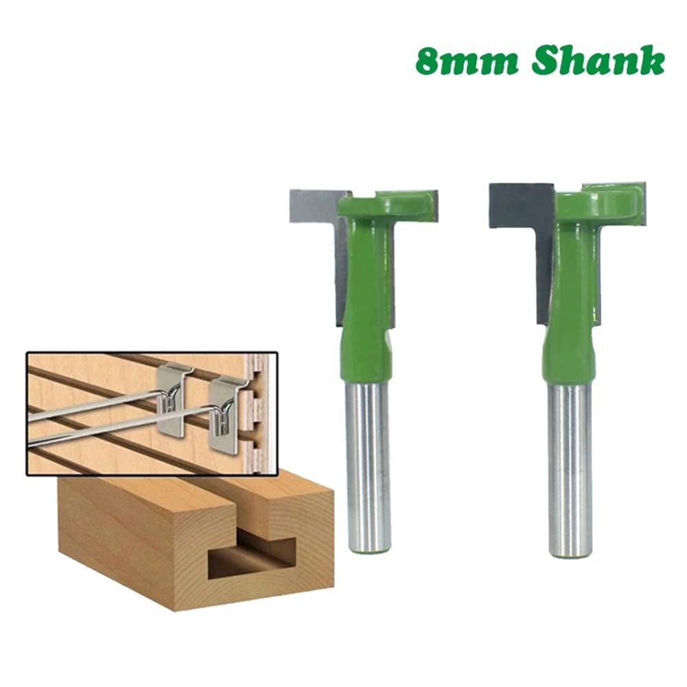 Unelte de frezat cu fantă în T pentru prelucrarea lemnului, cu tijă de 8 mm, care face un sertar manual