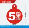 Discount Promotion Tag for Clothing & Accessories Display Stand